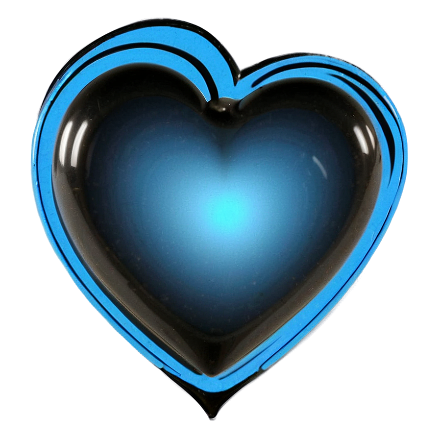 Blue Neon Heart Png Dbu PNG image