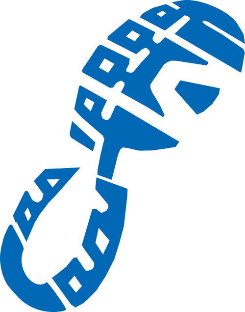 Blue Nike Swoosh Outline PNG image