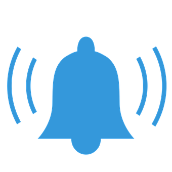 Blue Notification Bell Icon PNG image