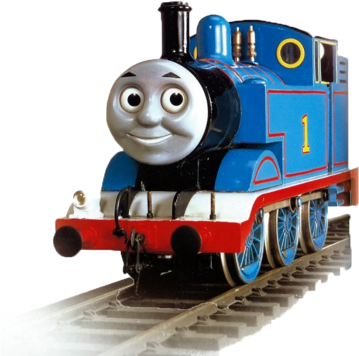 Blue Number One Train Toy PNG image