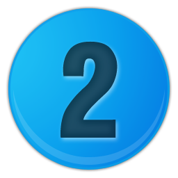 Blue Number2 Icon PNG image
