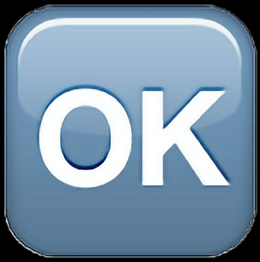 Blue O K Button Emoji PNG image