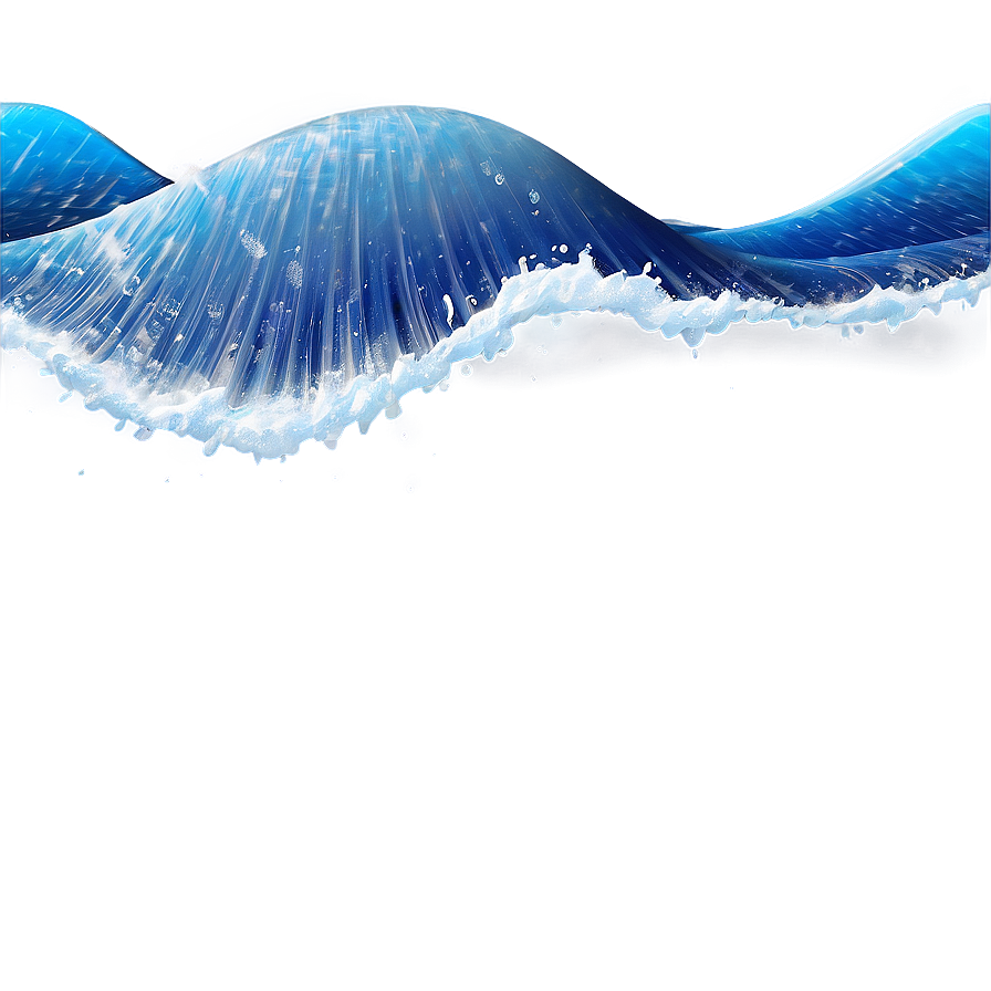 Blue Ocean Wave Curl Png 06262024 PNG image