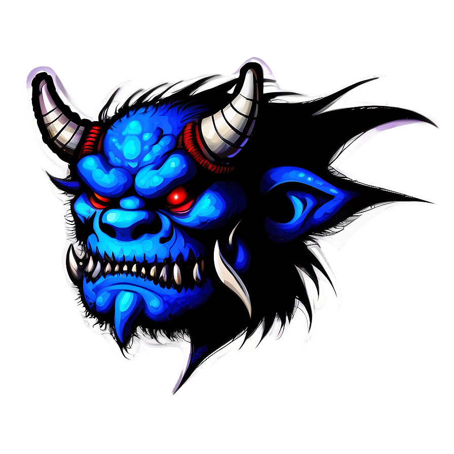 Blue Oni Fantasy Art Png 06122024 PNG image