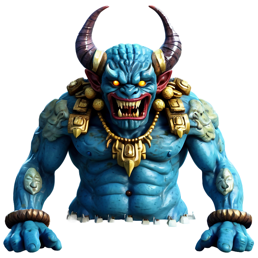 Blue Oni Fantasy Art Png Yhy48 PNG image