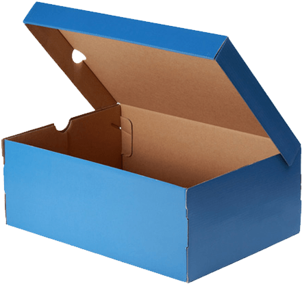 Blue Open Shoebox PNG image