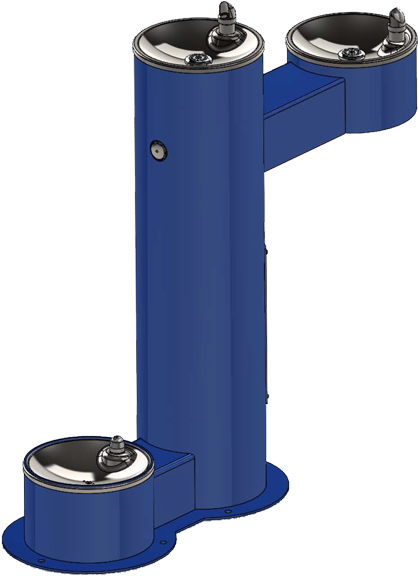 Blue Outdoor Drinking Fountain PNG image