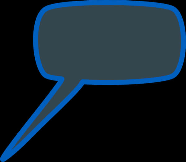 Blue Outlined Speech Bubble PNG image