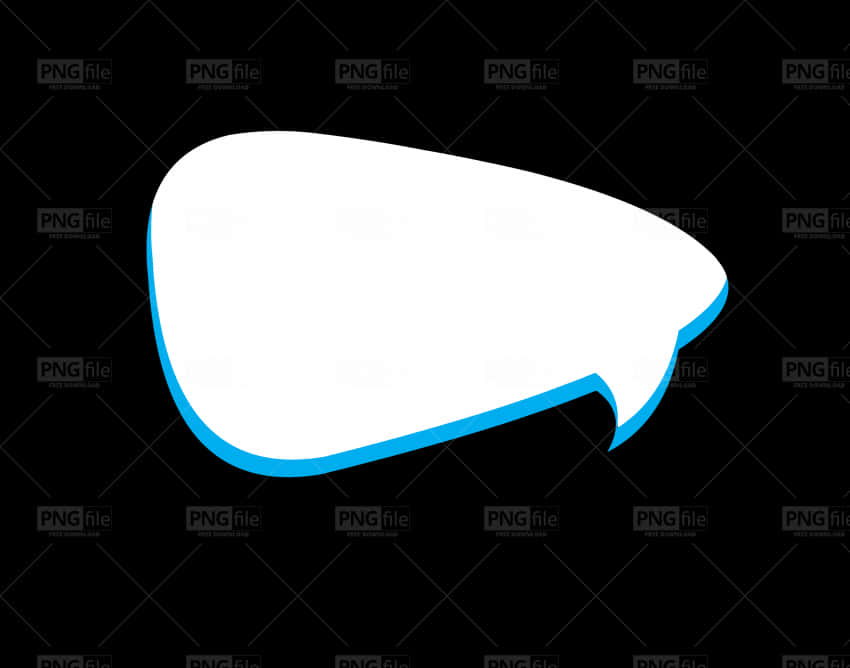 Blue Outlined Speech Bubble PNG image