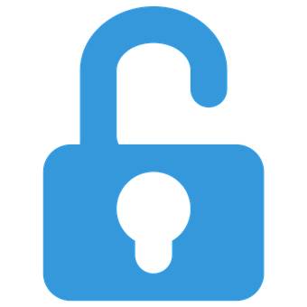 Blue Padlock Icon PNG image