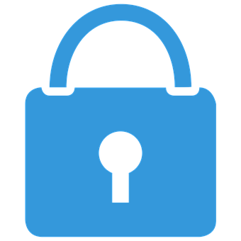 Blue Padlock Icon PNG image