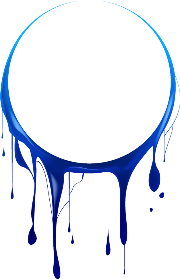 Blue Paint Dripping Table PNG image