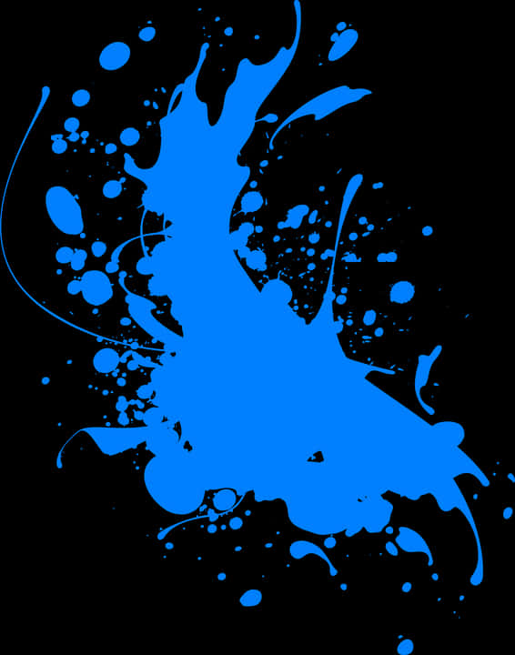 Blue_ Paint_ Splash_ Abstract PNG image