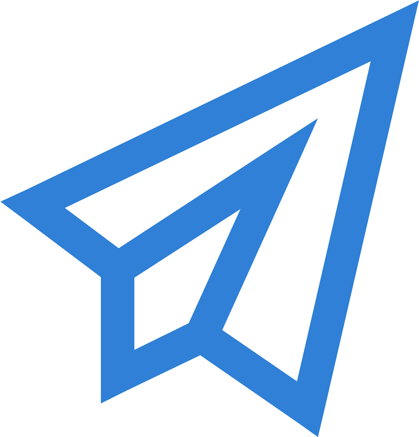 Blue Paper Plane Icon PNG image