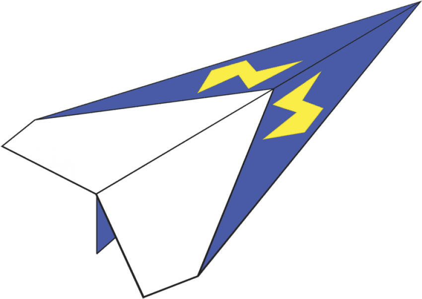 Blue Paper Plane Illustration PNG image