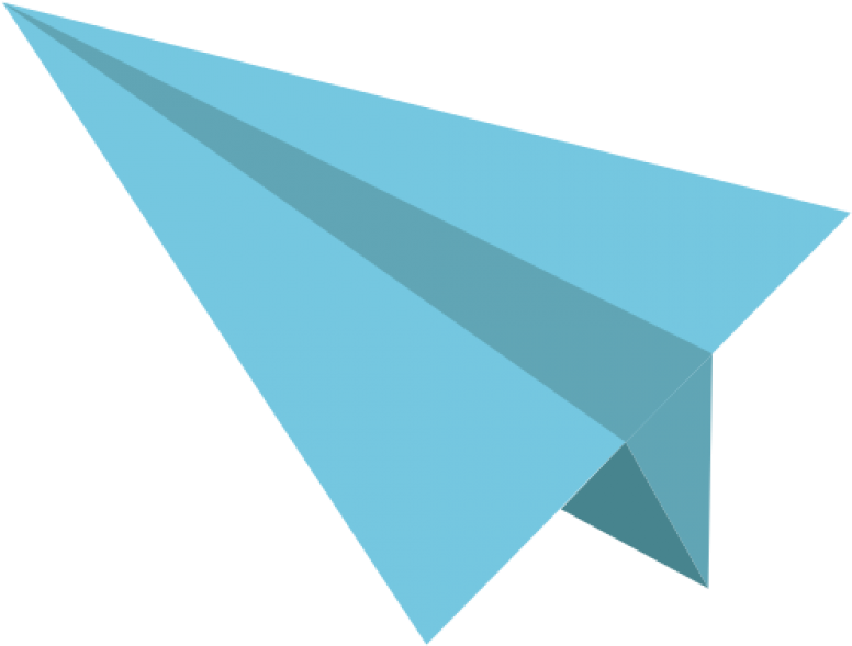 Blue Paper Plane Illustration PNG image