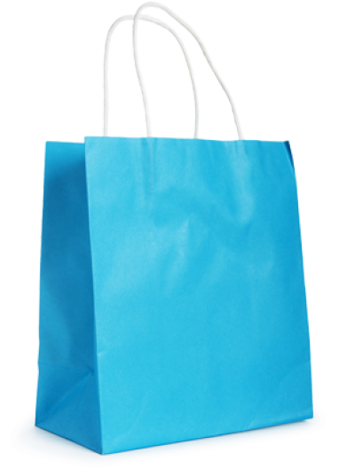 Blue Paper Shopping Bag PNG image