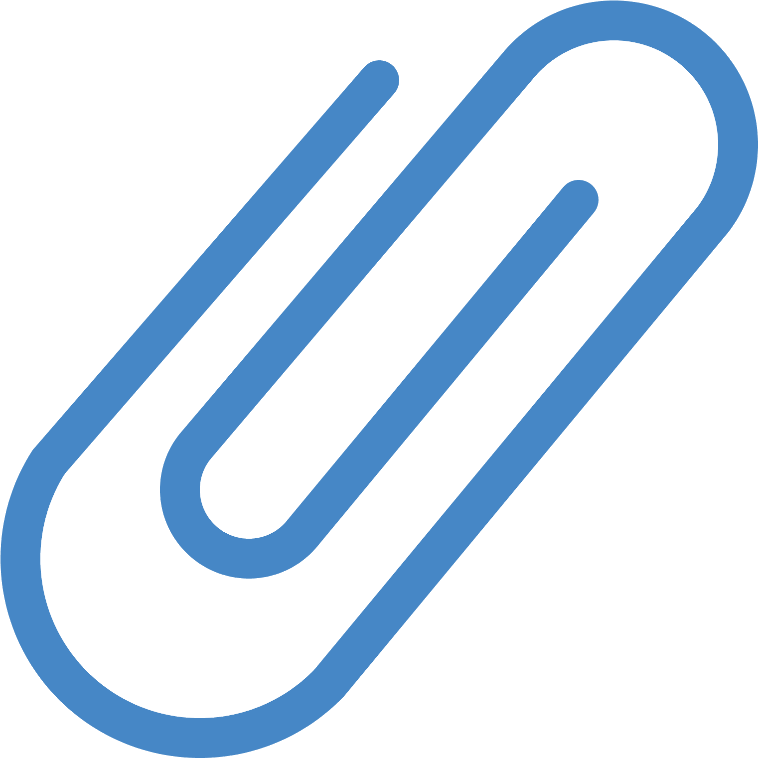 Blue Paperclip Icon PNG image