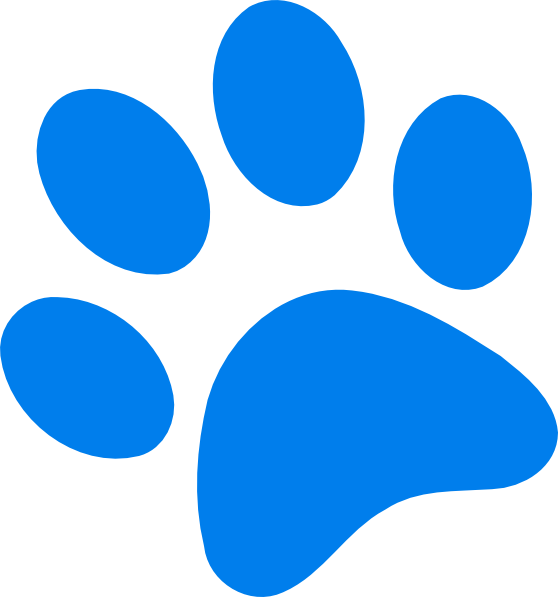 Blue Paw Print Graphic PNG image