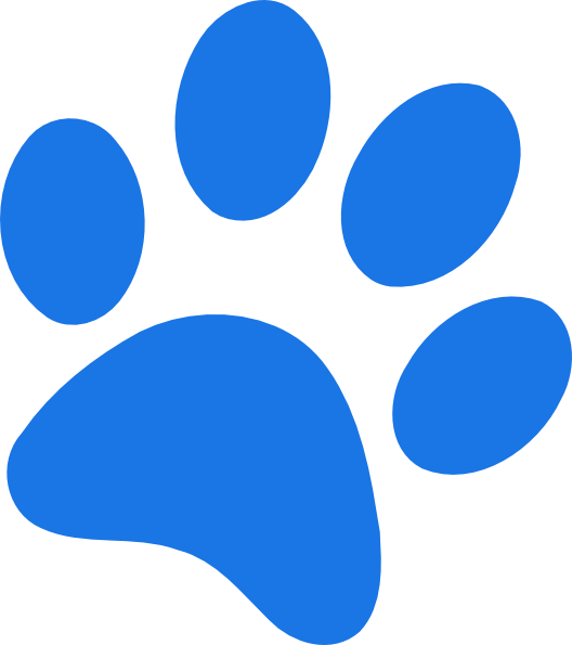 Blue Paw Print Graphic PNG image