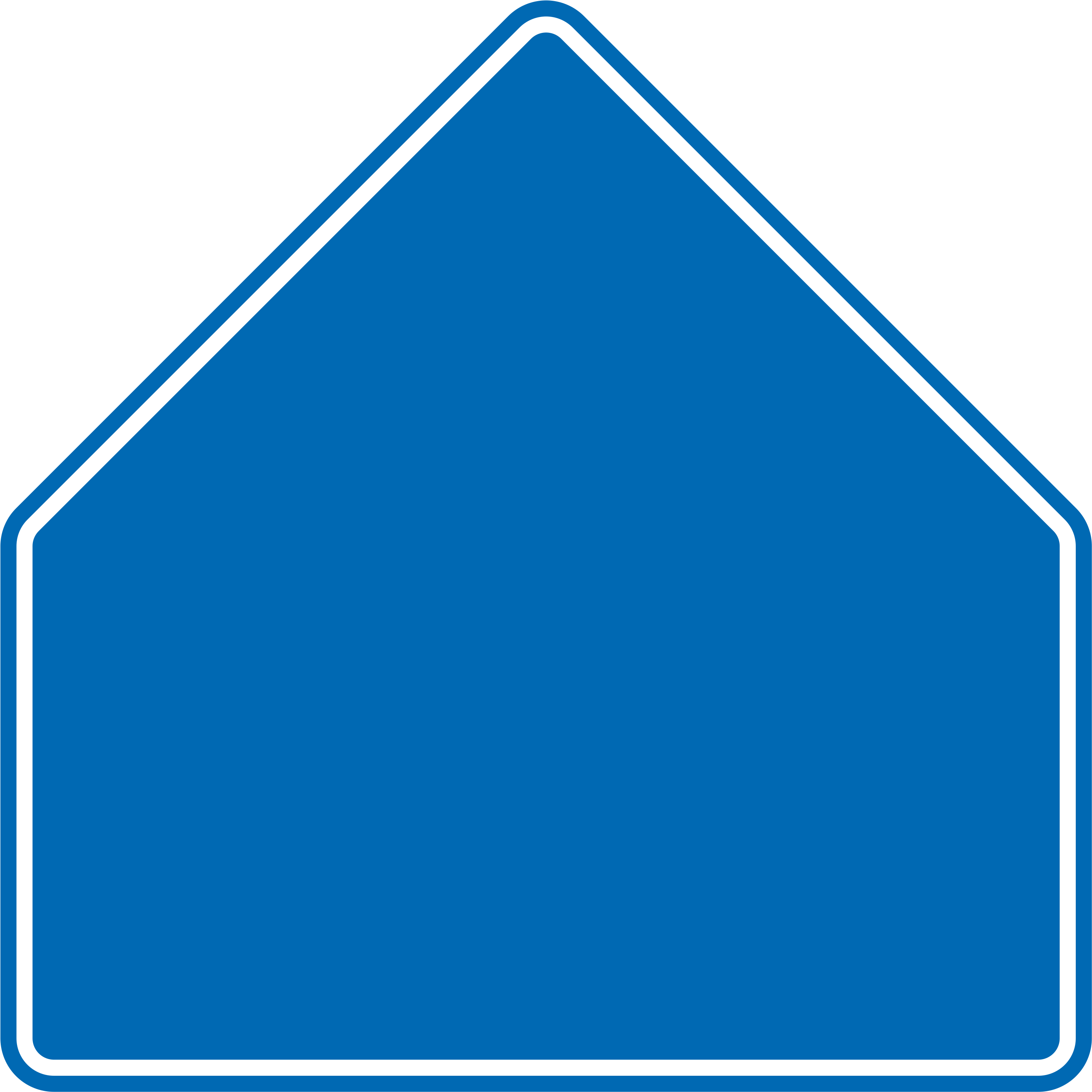 Blue Pentagon Shape Icon PNG image