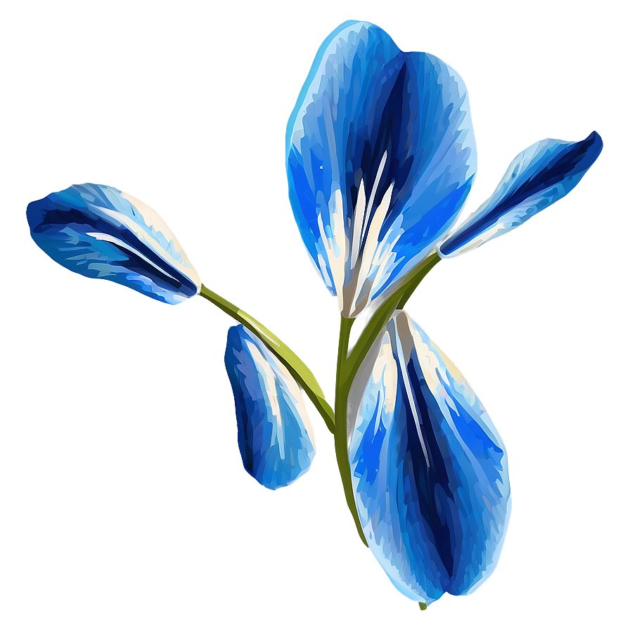 Blue Petal Flower Png 3 PNG image