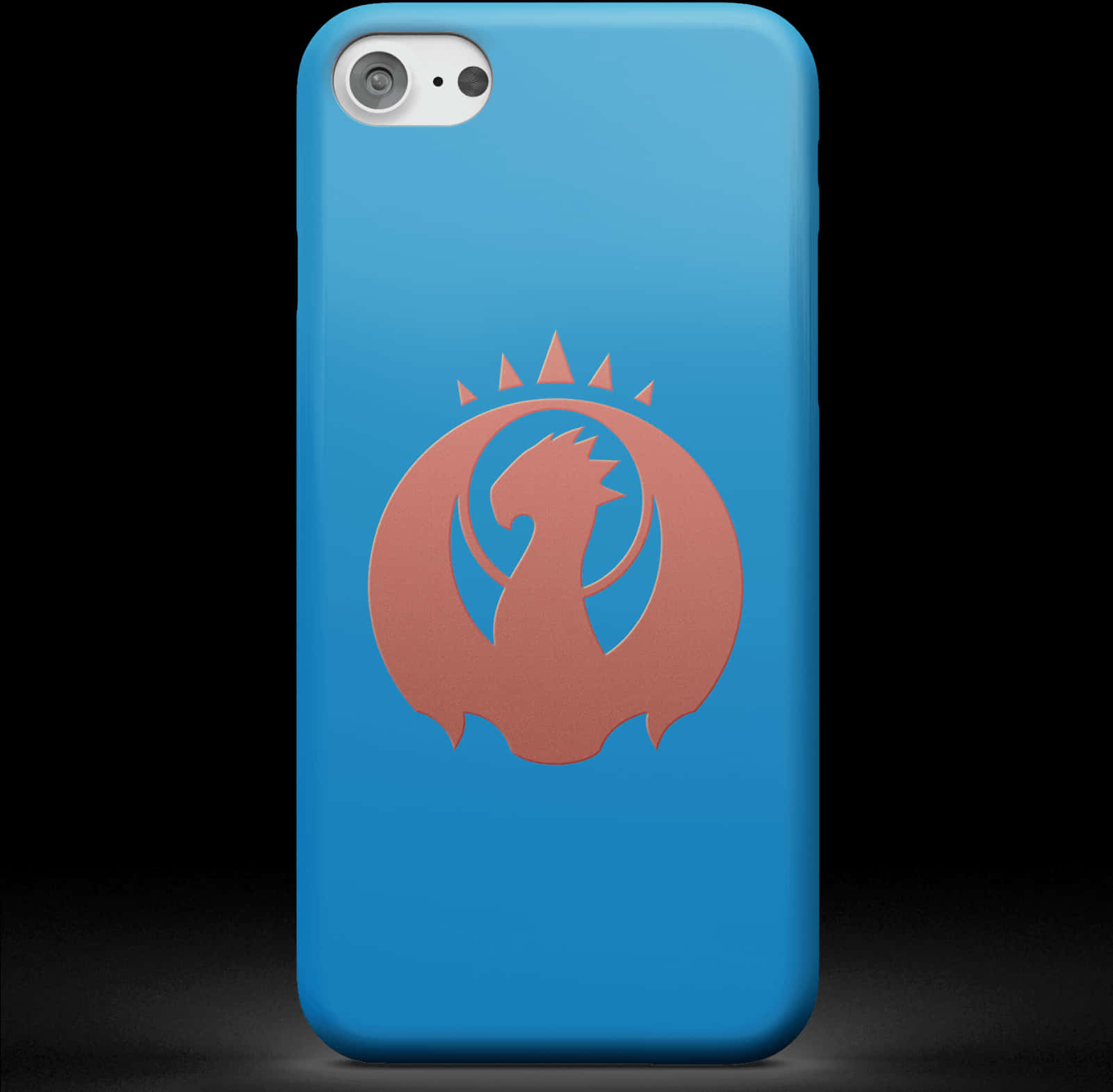 Blue Phone Case Dragon Design PNG image