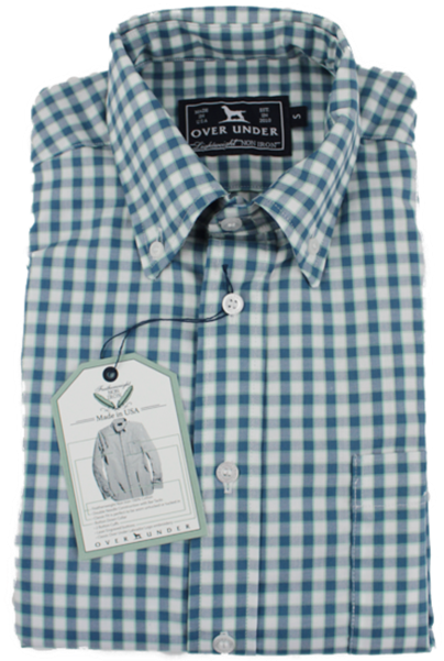 Blue Plaid Dress Shirt Tagged PNG image