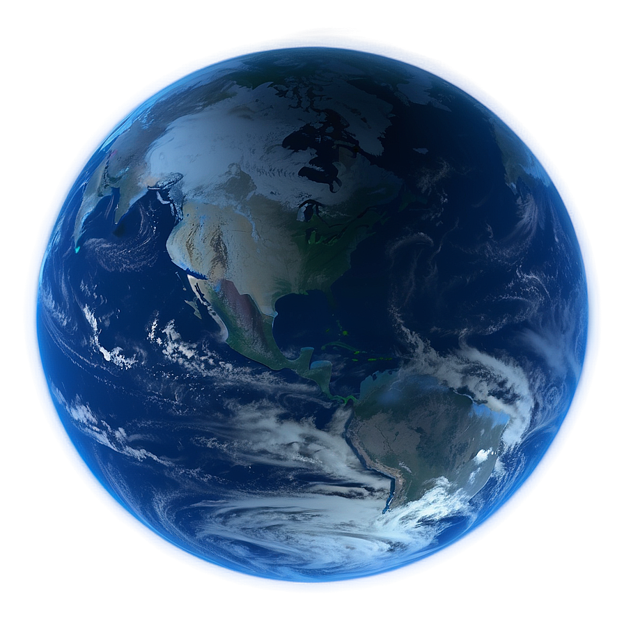 Blue Planet With Atmosphere Png Qbj PNG image