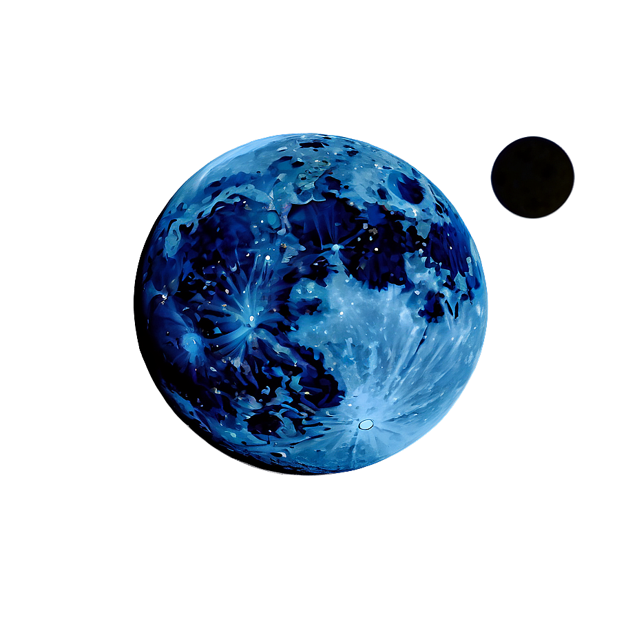 Blue Planet With Moons Png Hbl PNG image