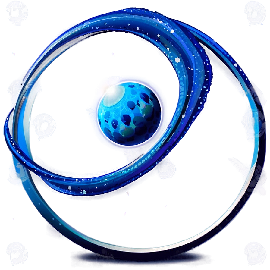 Blue Planet With Rings Png Uty PNG image