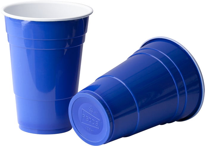 Blue Plastic Party Cups PNG image