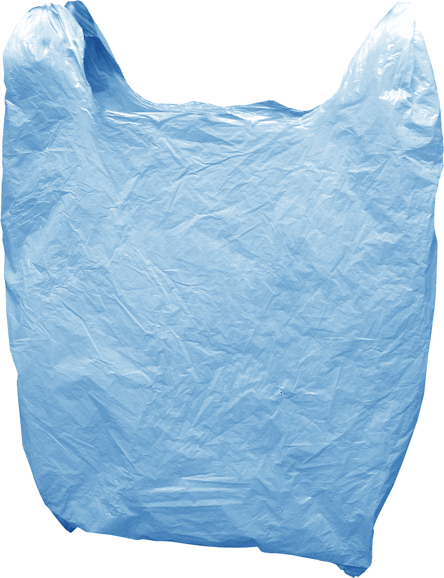 Blue Plastic Shopping Bag PNG image
