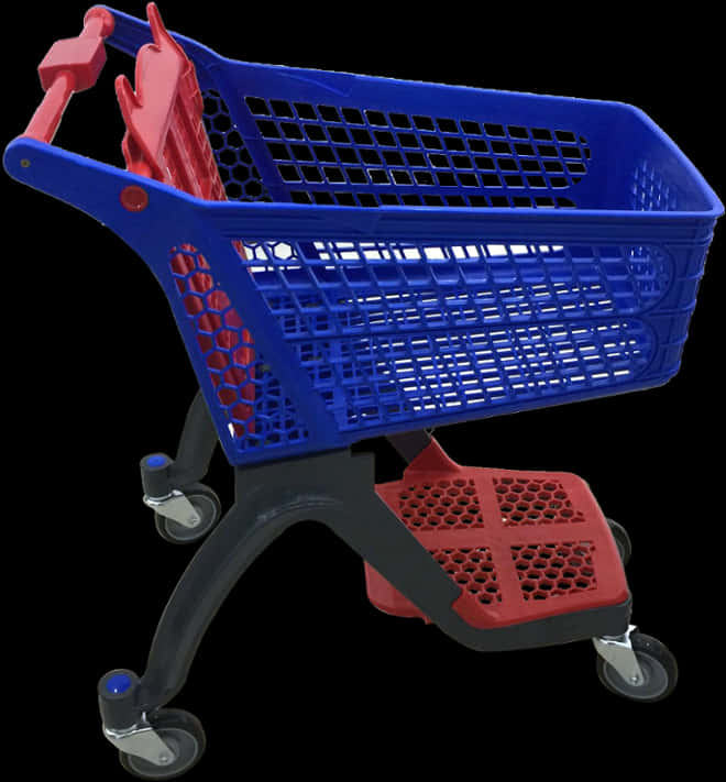 Blue Plastic Shopping Cart PNG image