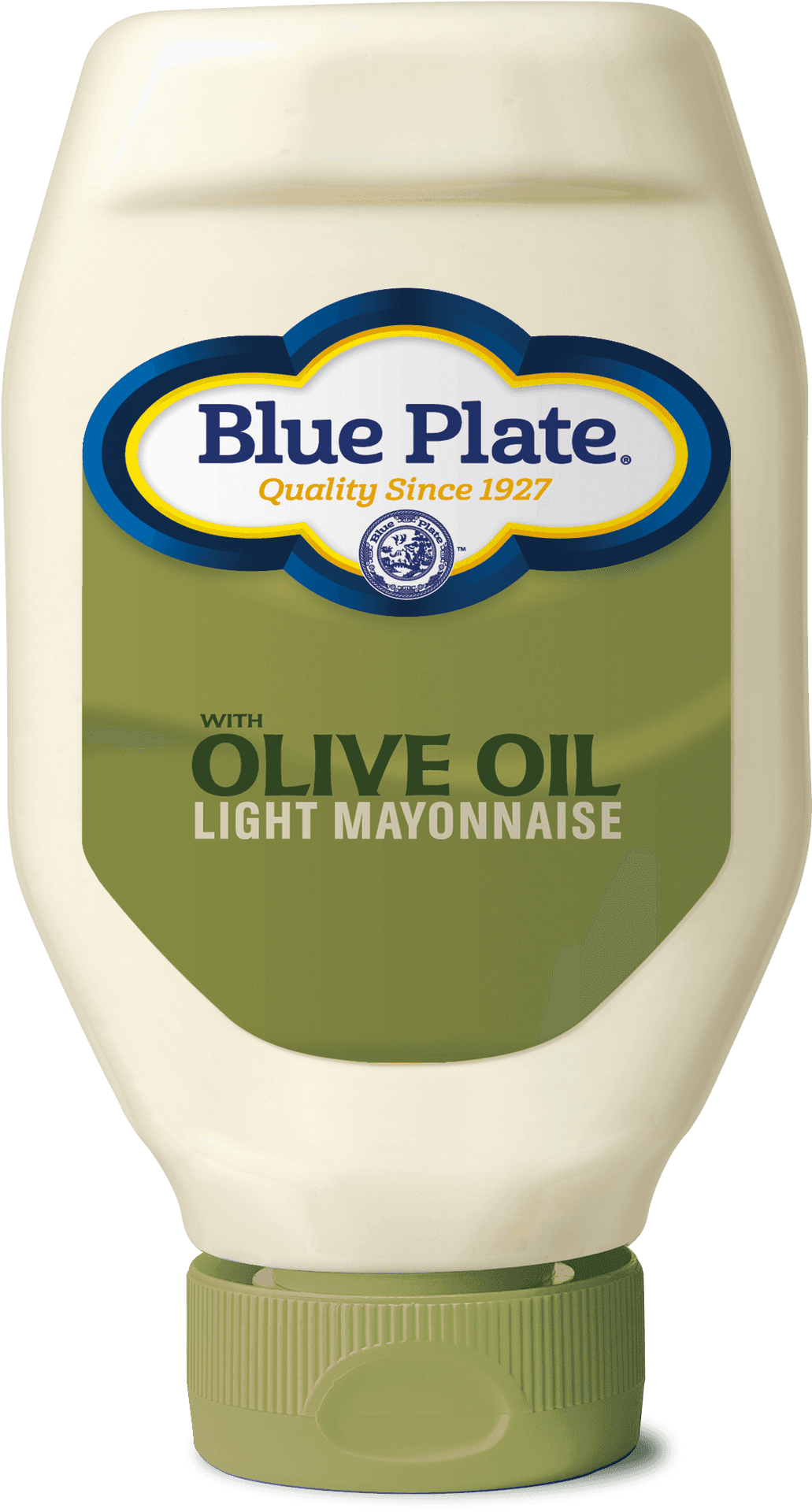 Blue Plate Light Mayonnaisewith Olive Oil Bottle PNG image
