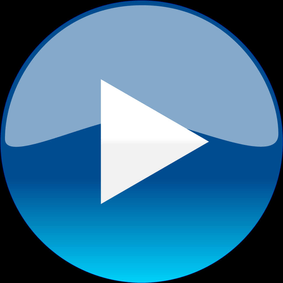 Blue Play Button Graphic PNG image