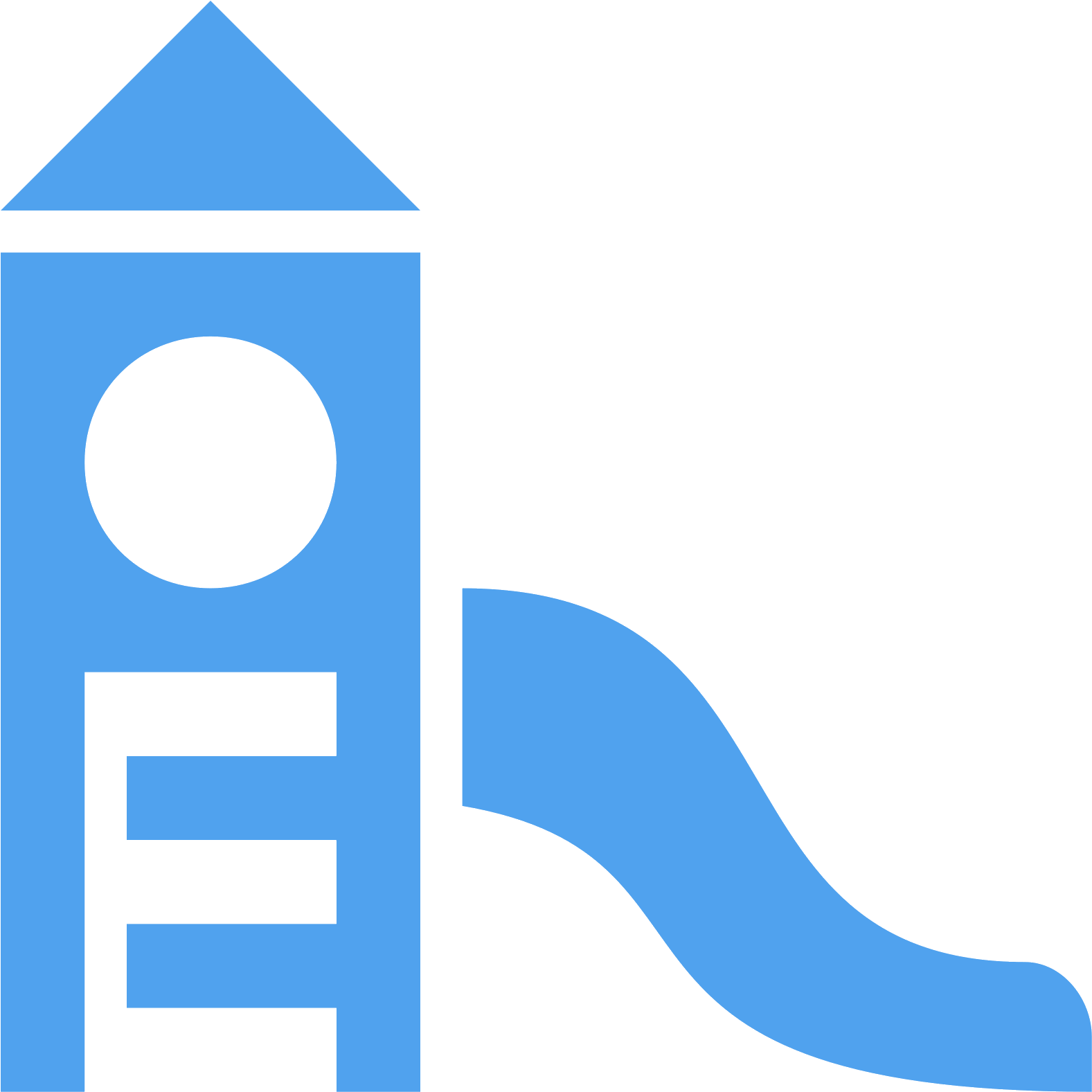 Blue Playground Slide Icon PNG image