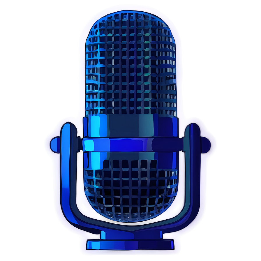 Blue Podcast Microphone Png 52 PNG image