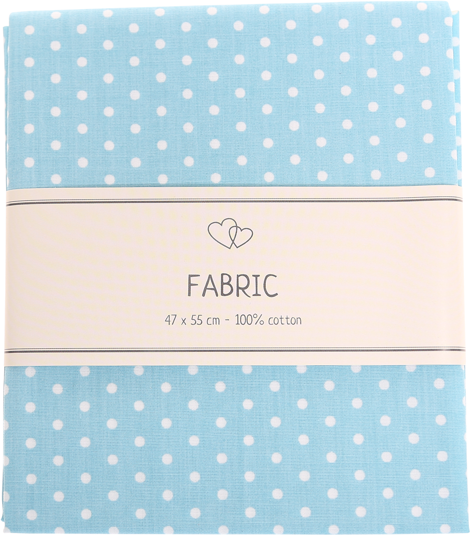 Blue Polka Dot Cotton Fabric PNG image