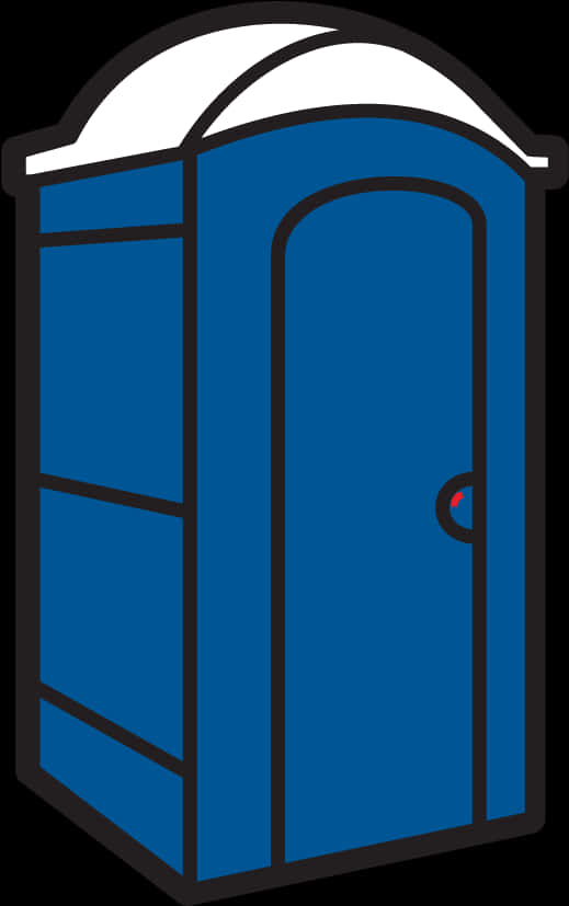 Blue Portable Toilet Vector PNG image