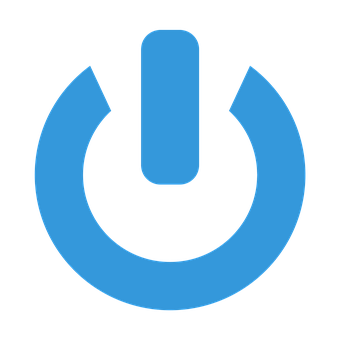 Blue Power Button Icon PNG image