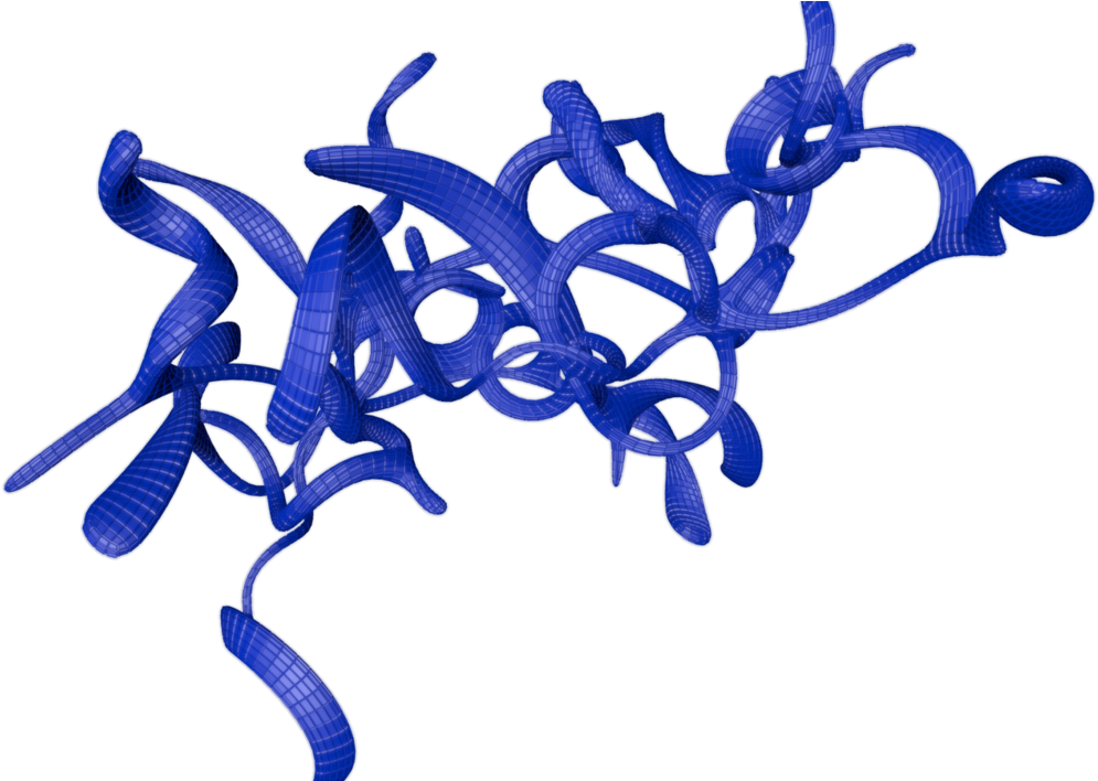 Blue Protein Structure3 D Model PNG image