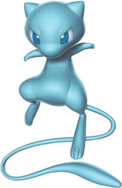 Blue Psychic Pokemon3 D Render PNG image
