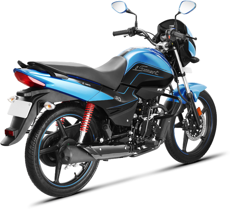 Blue Pulsar Motorcycle Profile View PNG image