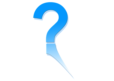 Blue Question Mark Black Background PNG image