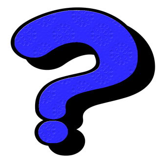 Blue Question Mark Black Background PNG image