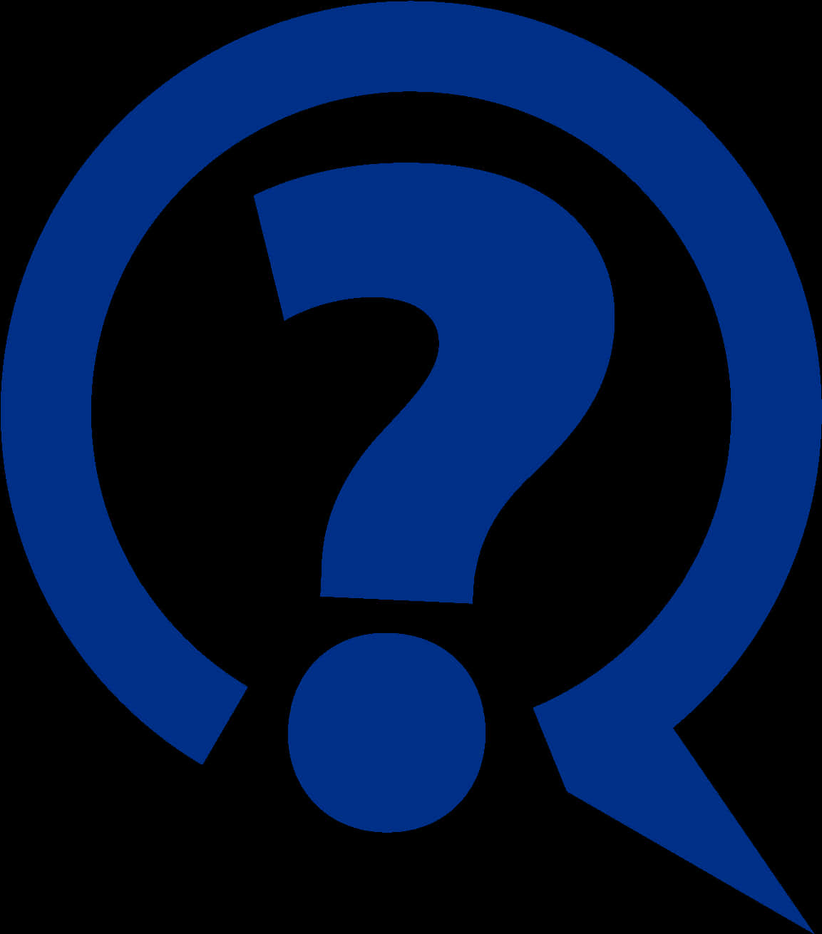 Blue Question Mark Graphic PNG image