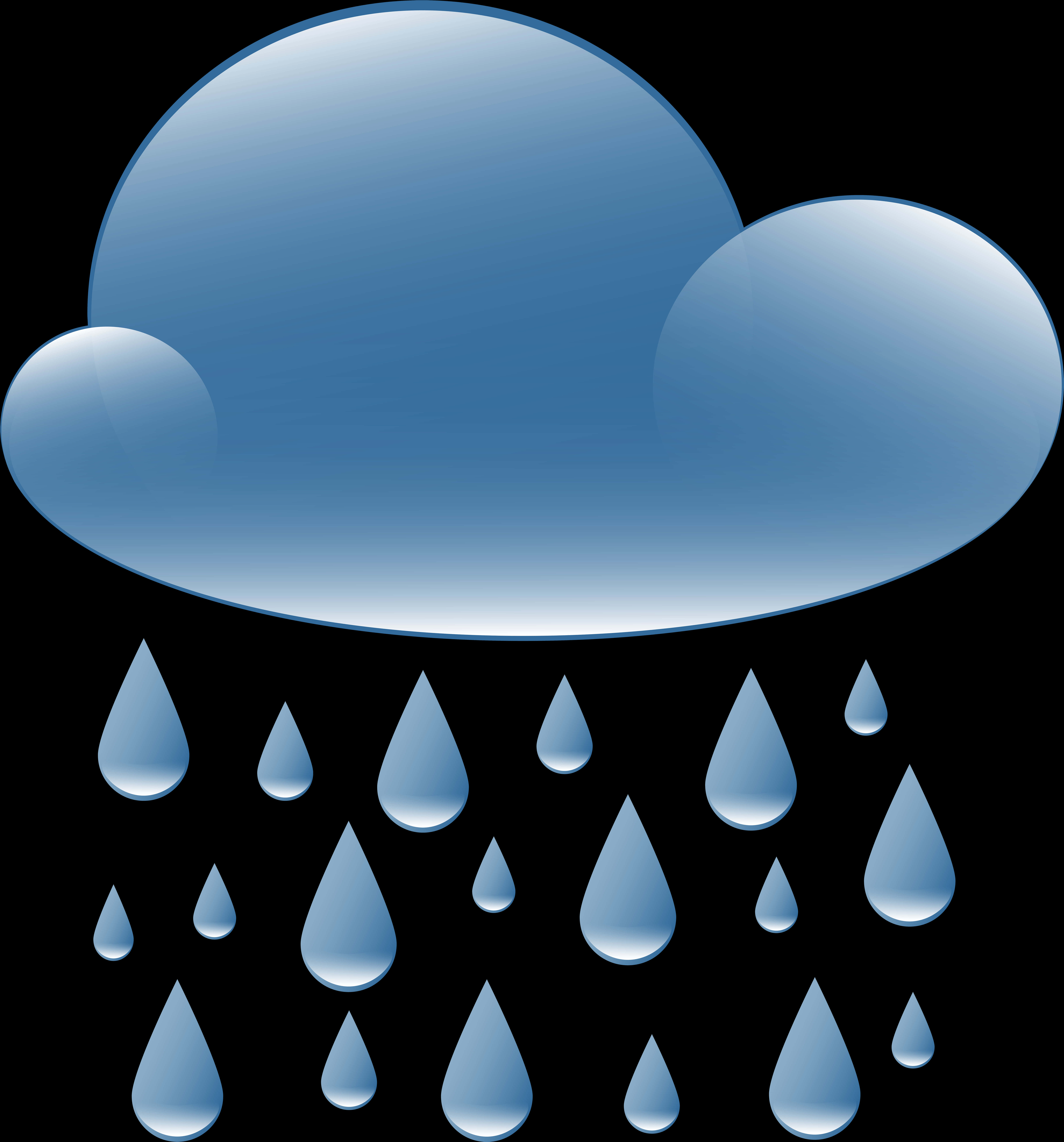 Blue Rain Cloud Graphic PNG image