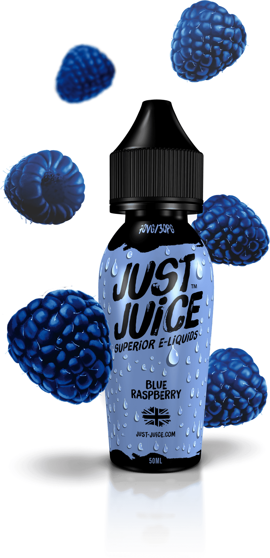 Blue Raspberry Vape Juice Bottle PNG image