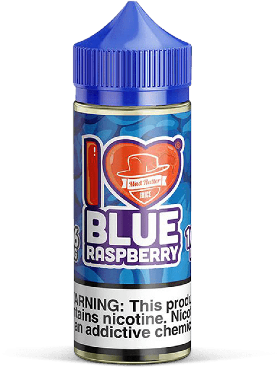 Blue Raspberry Vape Juice Bottle PNG image